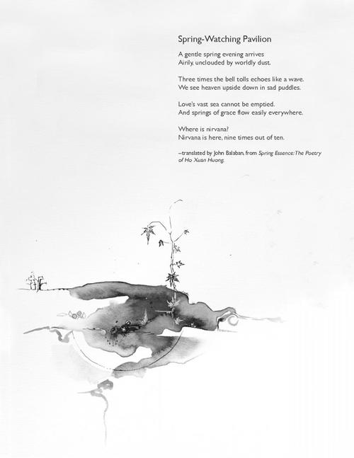 "Sad Puddles." Magazine illustration by Jacks McNamara. Ink on paper.